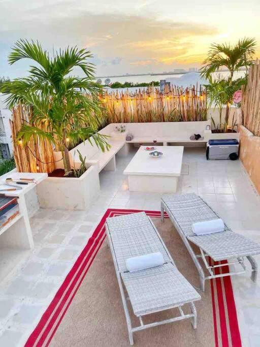 קנקון Rooftop Penthouse 3 Bedrooms, Sleeps 8! מראה חיצוני תמונה